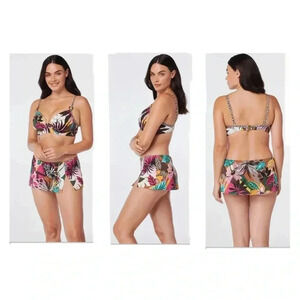 Bleu Rod Beattie Run Wild Contour Bikini Top And Skirted Bottom
